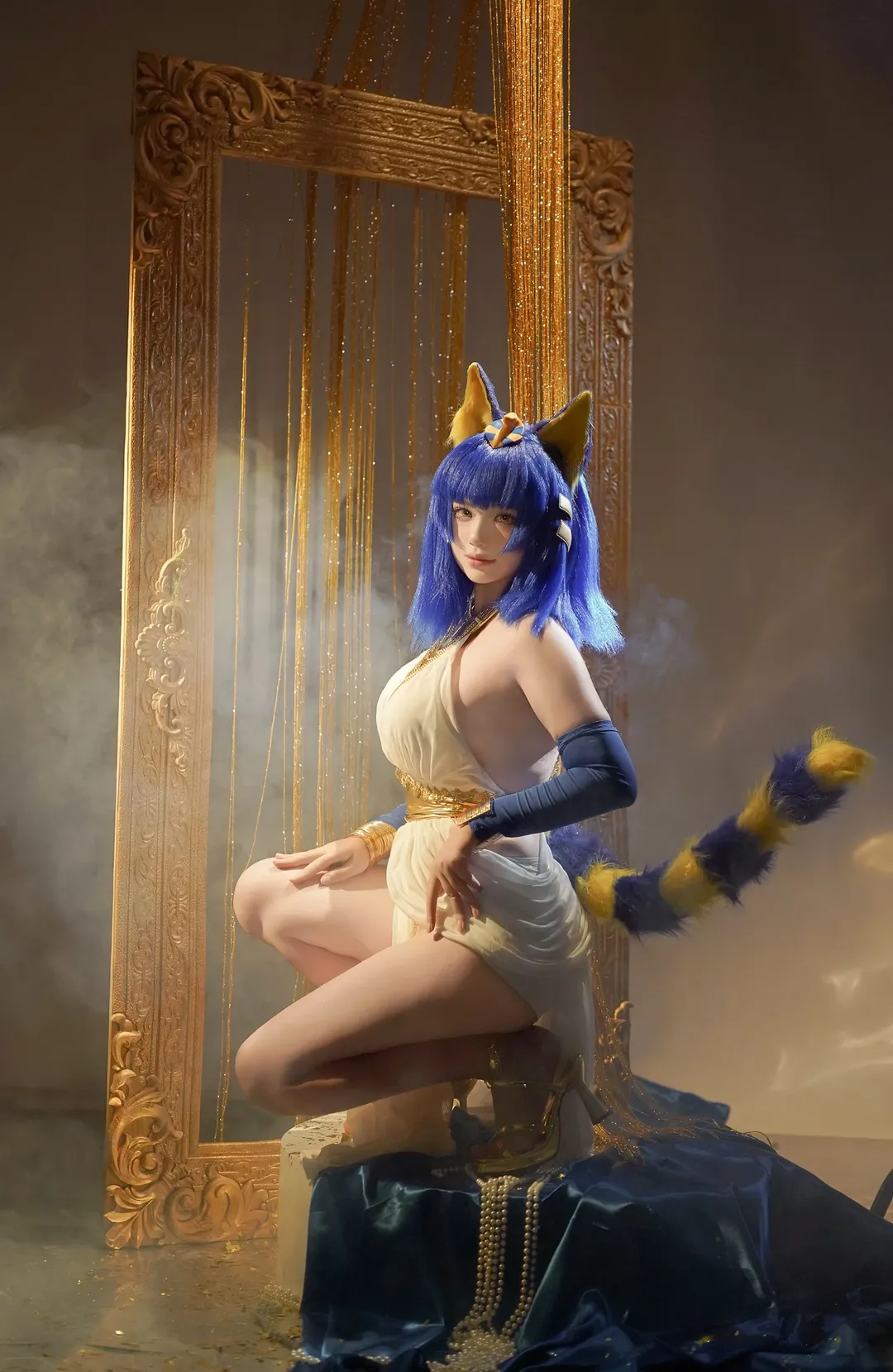 蓝金配色的古埃及风猫娘写真记录 - 第 1 张