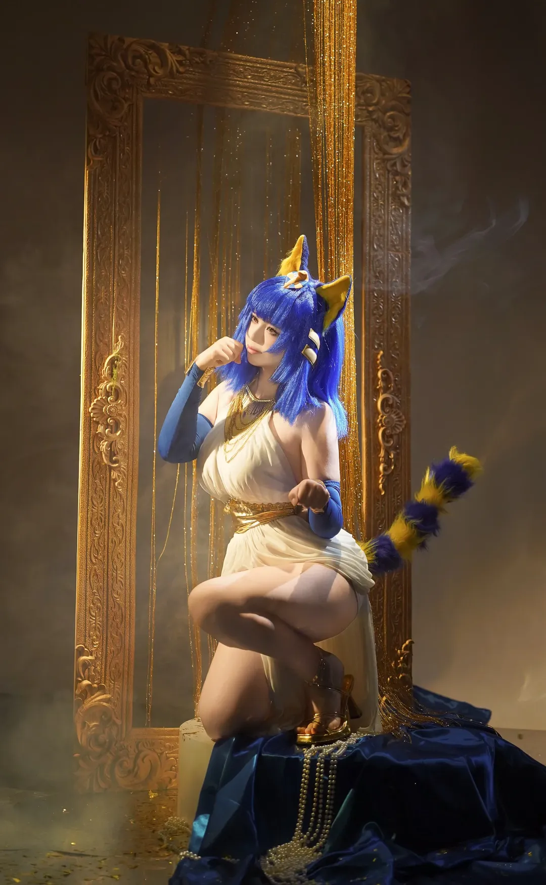 蓝金配色的古埃及风猫娘写真记录 - 第 2 张