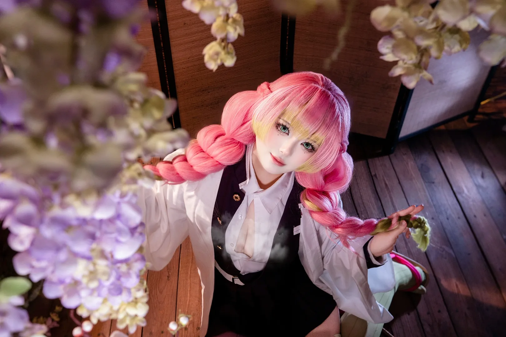 【甘露寺蜜璃cos】拍一半扣子崩飞的真实瞬间