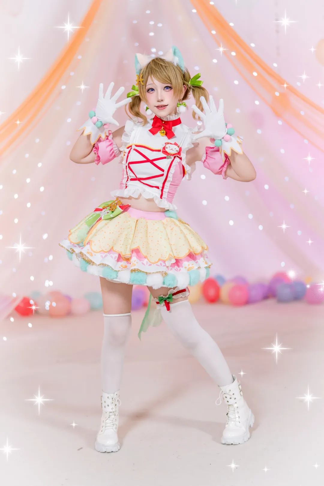 【小泉花阳cos】元气满满的校园偶像，甜美造型大公开