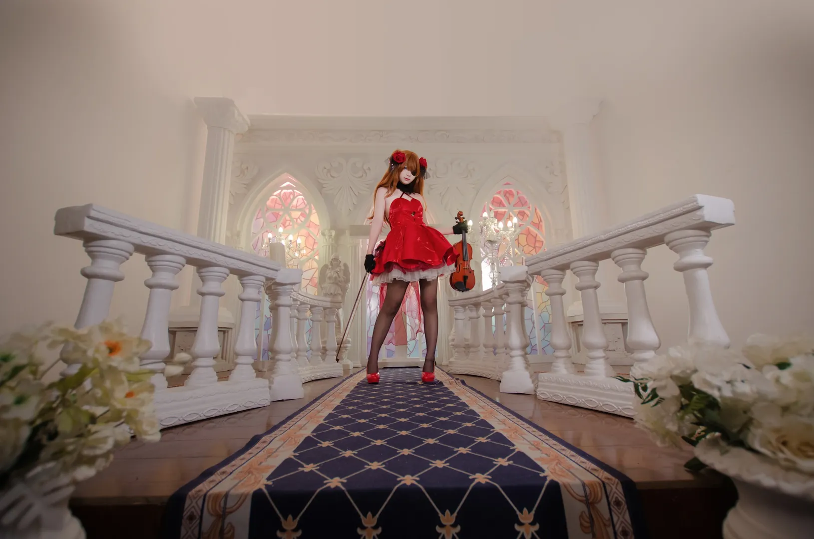 【明日香cos】新世纪福音战士，红裙与琴弦的交响 - 第 13 张