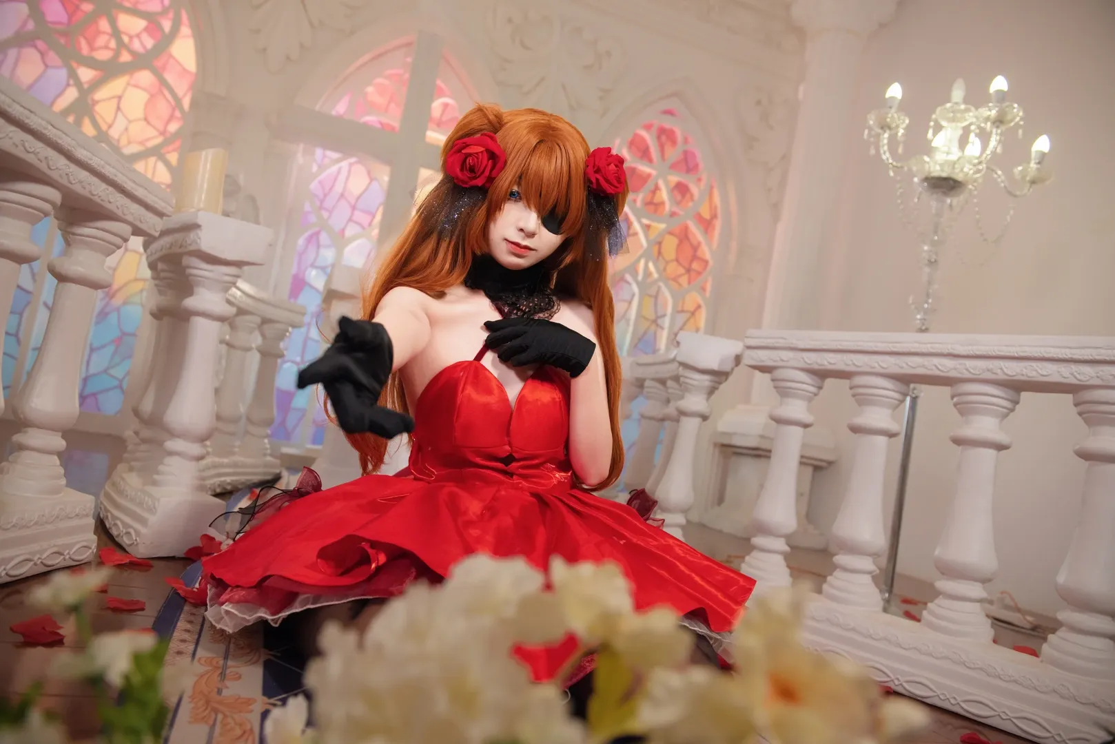 【明日香cos】新世纪福音战士，红裙与琴弦的交响 - 第 9 张