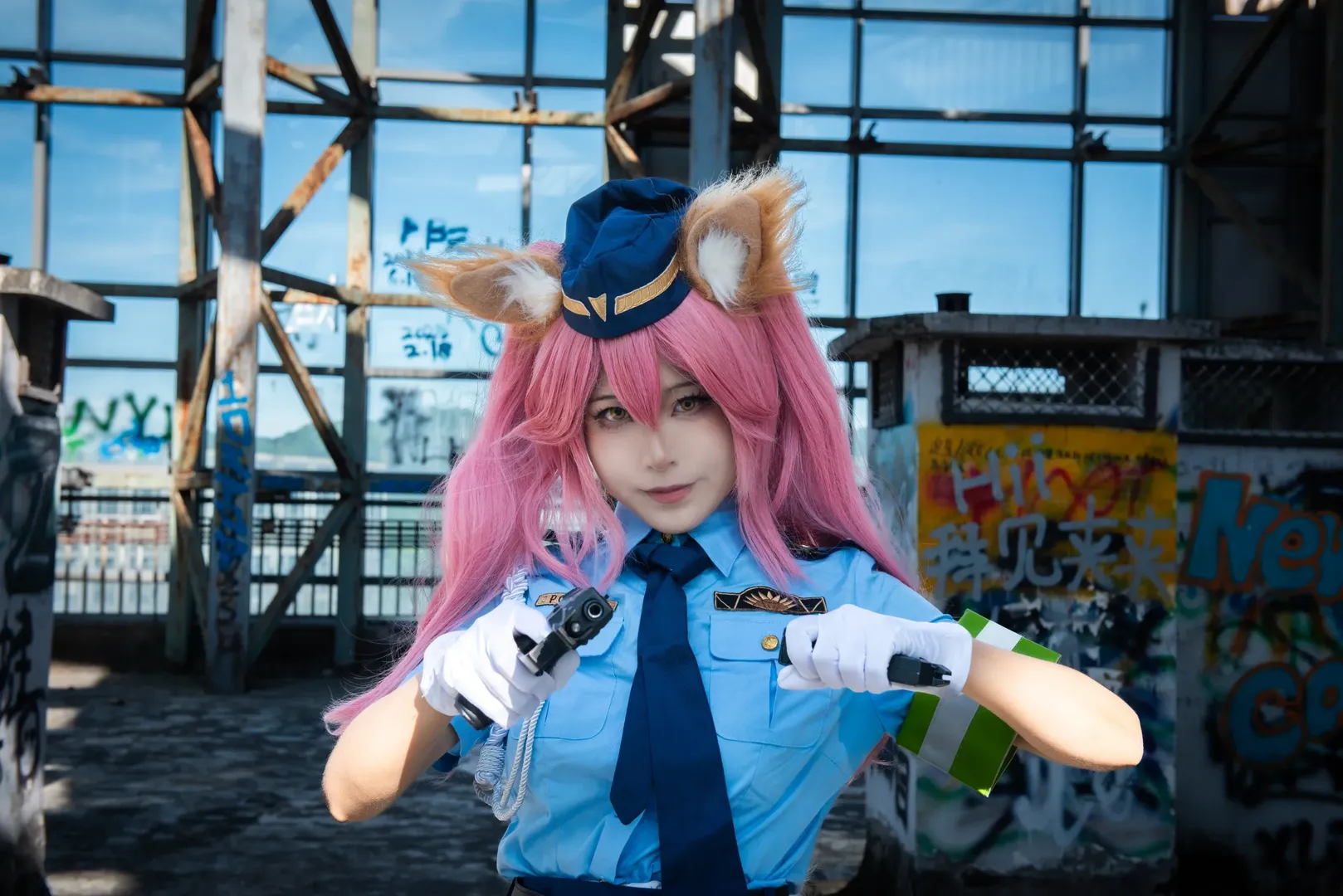 【玉藻前cos】FGO赛博女警废墟出警任务