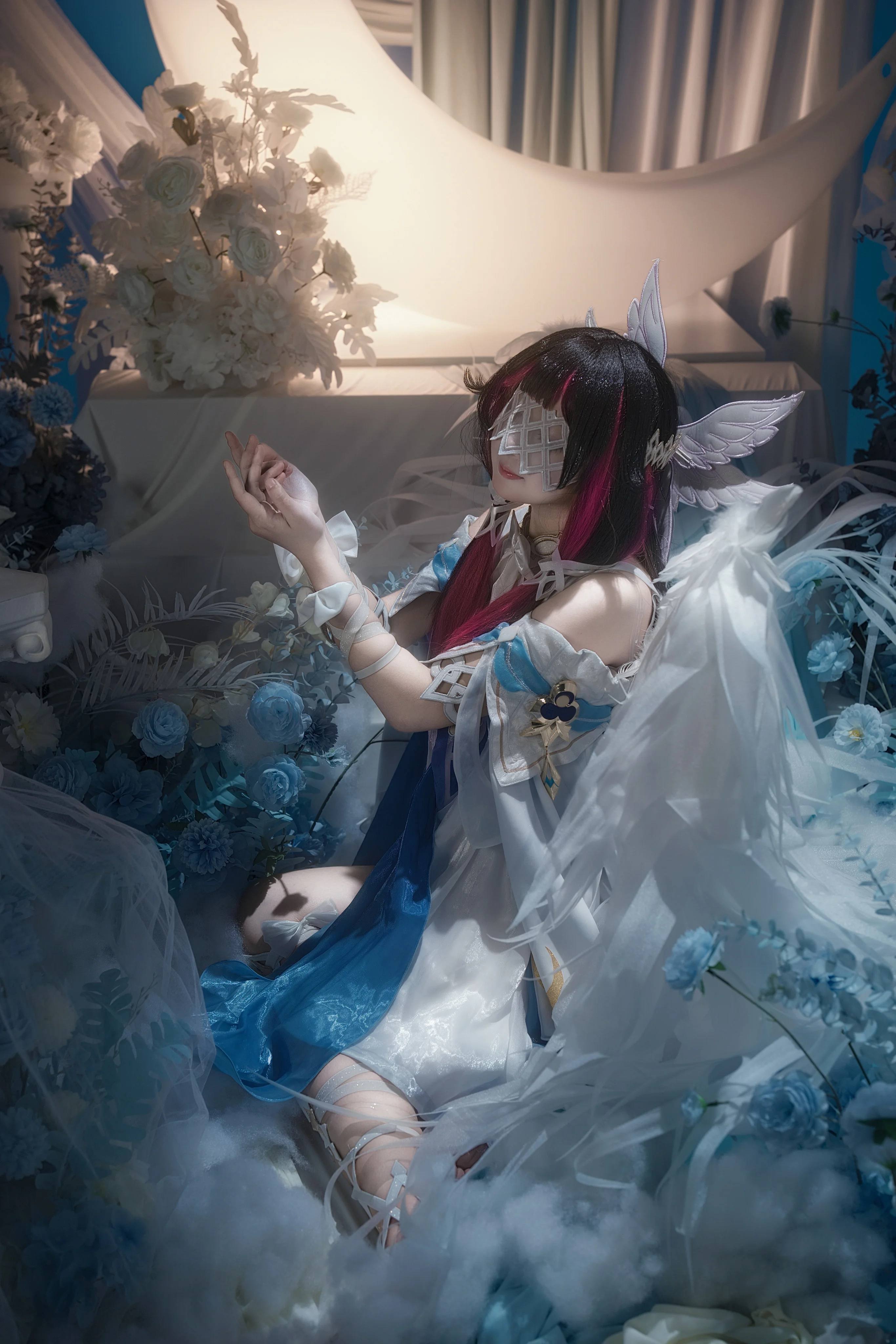 【哥伦比娅cos】原神月神造型，蒙眼少女的静谧光影 - 第 3 张