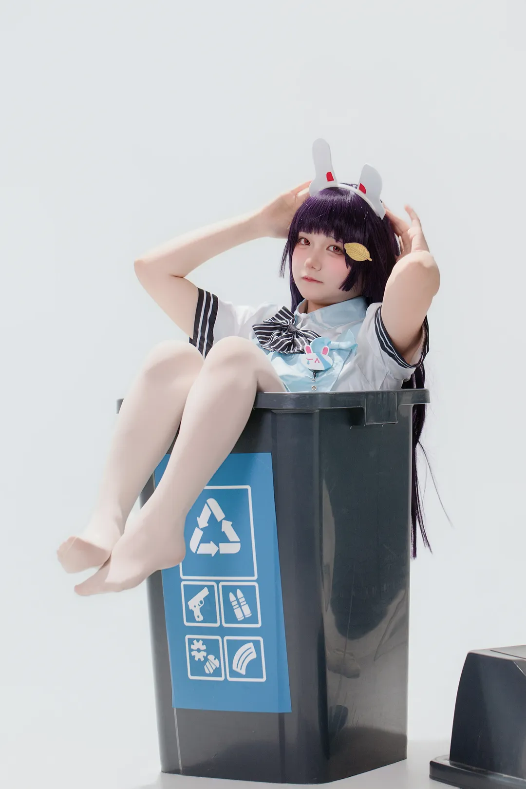 【霞泽美游cos】蔚蓝档案，纯白空间里的细节诠释