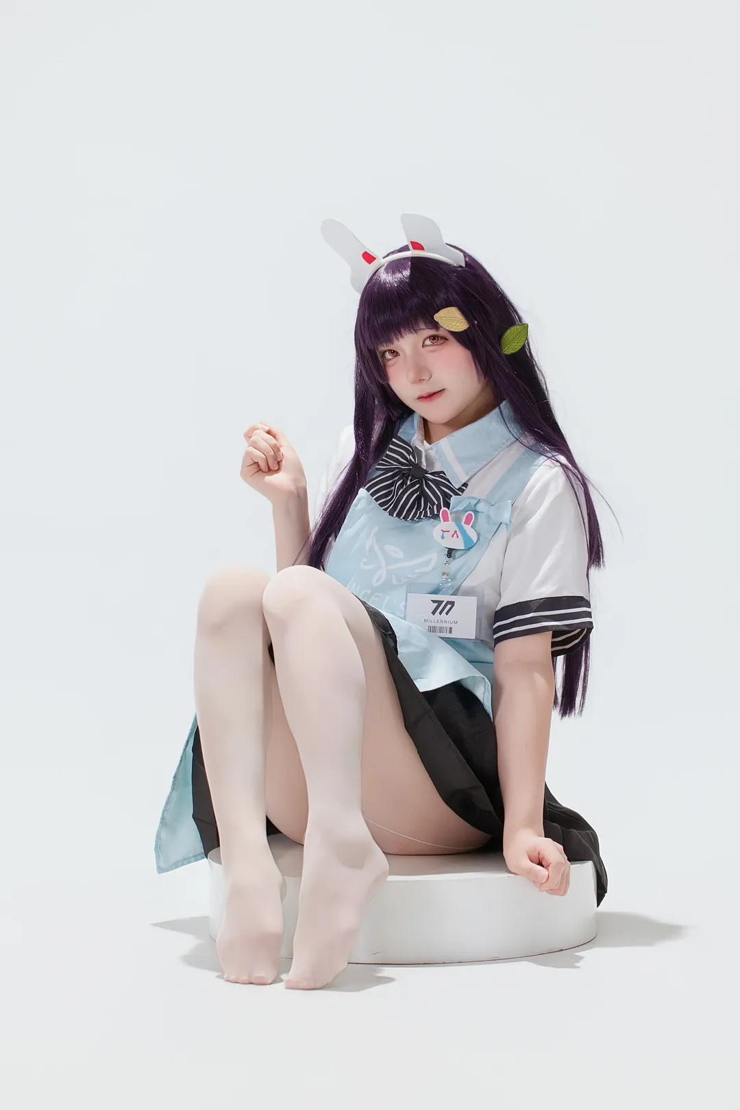 【霞泽美游cos】蔚蓝档案兔子小队白丝棚拍正片