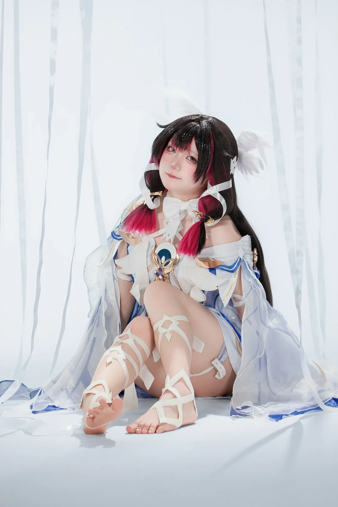 【哥倫比婭cos】靜謐夢境中的輕紗白羽 - 第 1 張