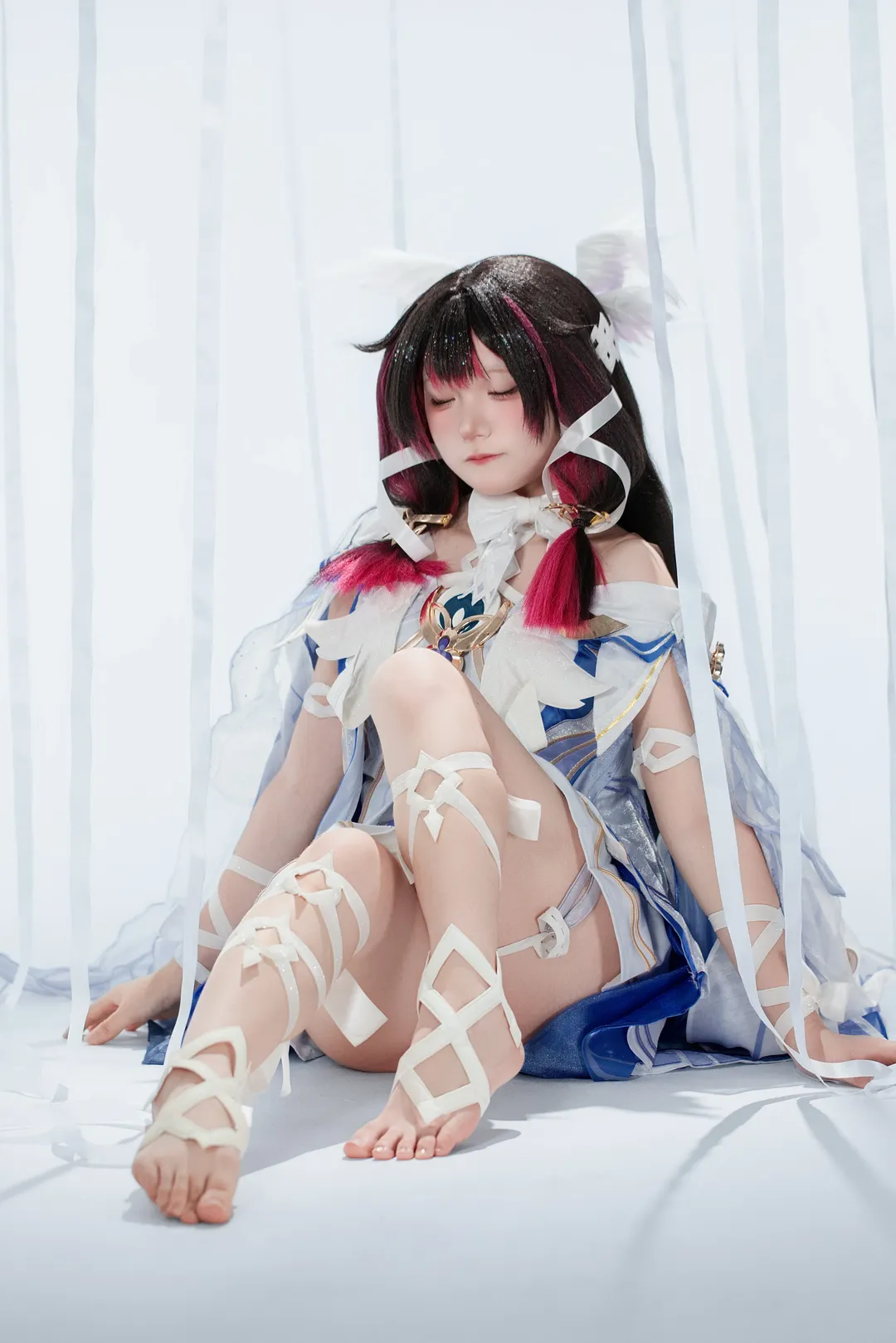 【哥倫比婭cos】靜謐夢境中的輕紗白羽 - 第 2 張
