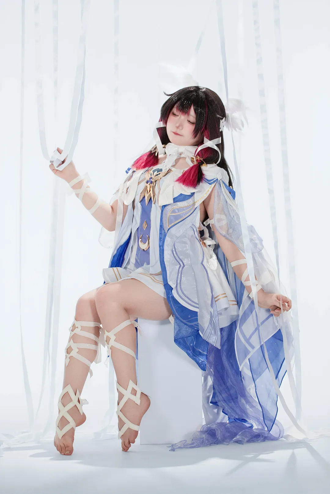【哥倫比婭cos】靜謐夢境中的輕紗白羽 - 第 4 張