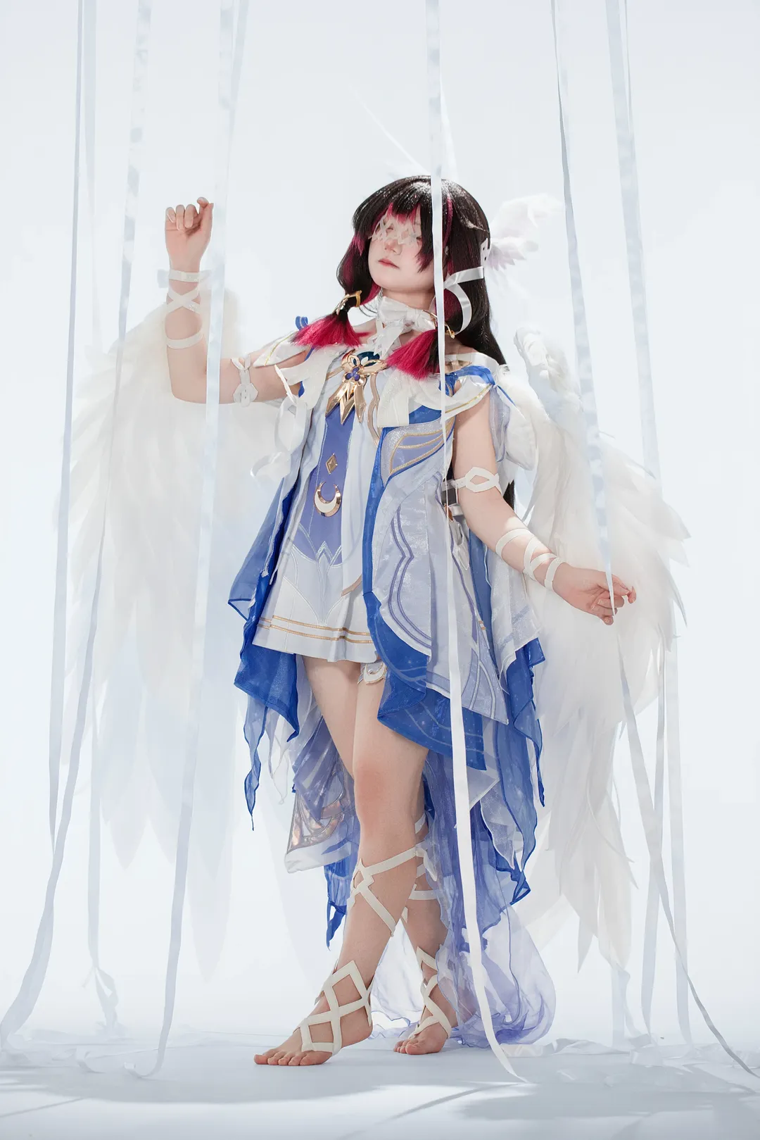 【哥倫比婭cos】靜謐夢境中的輕紗白羽 - 第 5 張