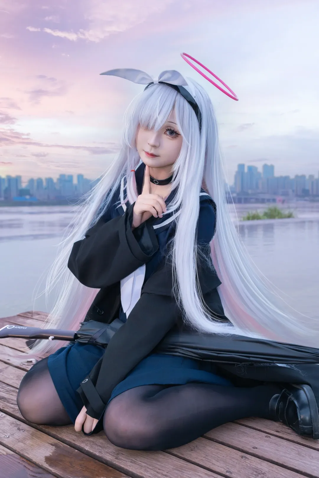 【普拉娜cos】江边暮色下的蔚蓝档案外景分享 - 第 2 张
