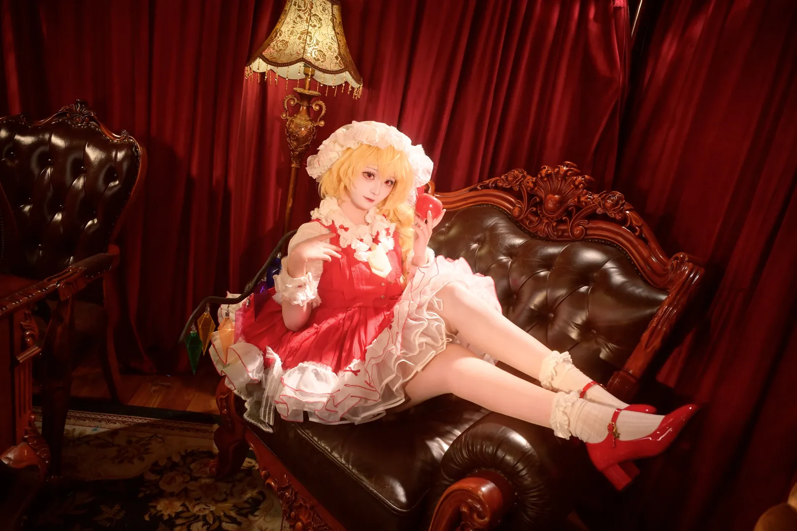 【芙兰朵露斯卡雷特cos】东方Project红魔馆二小姐的复古哥特人偶 - 第 4 张