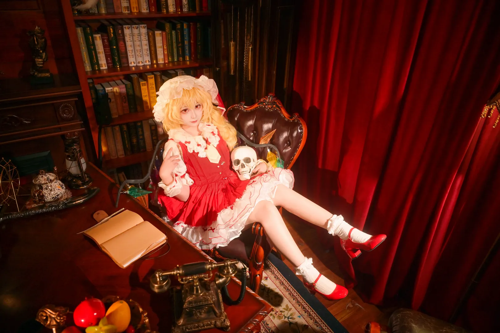 【芙兰朵露斯卡雷特cos】东方Project红魔馆二小姐的复古哥特人偶 - 第 6 张