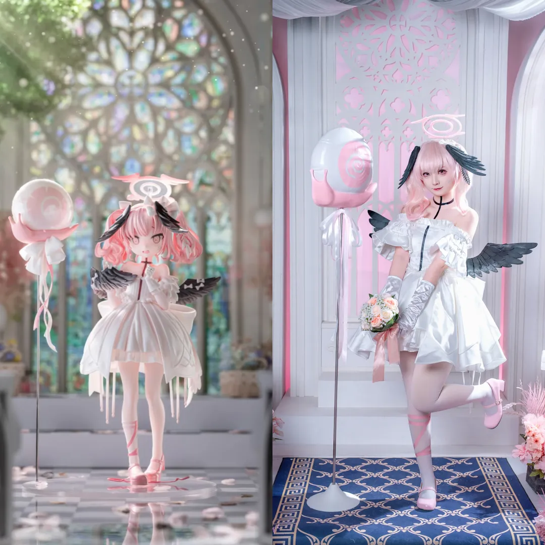 【下江小春cos】蔚蓝档案的白色天使，还原手办质感 - 第 1 张