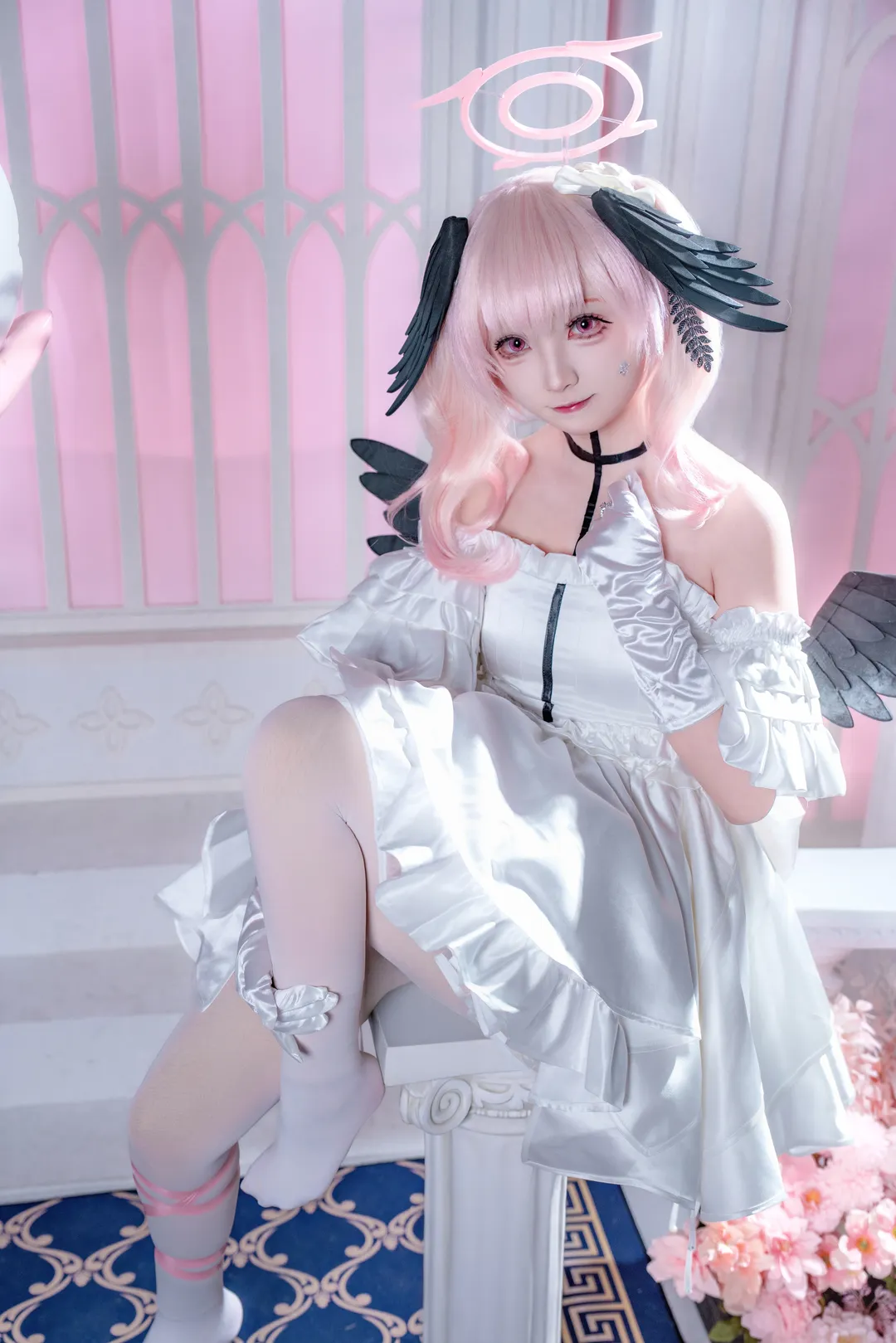【下江小春cos】蔚蓝档案的白色天使，还原手办质感