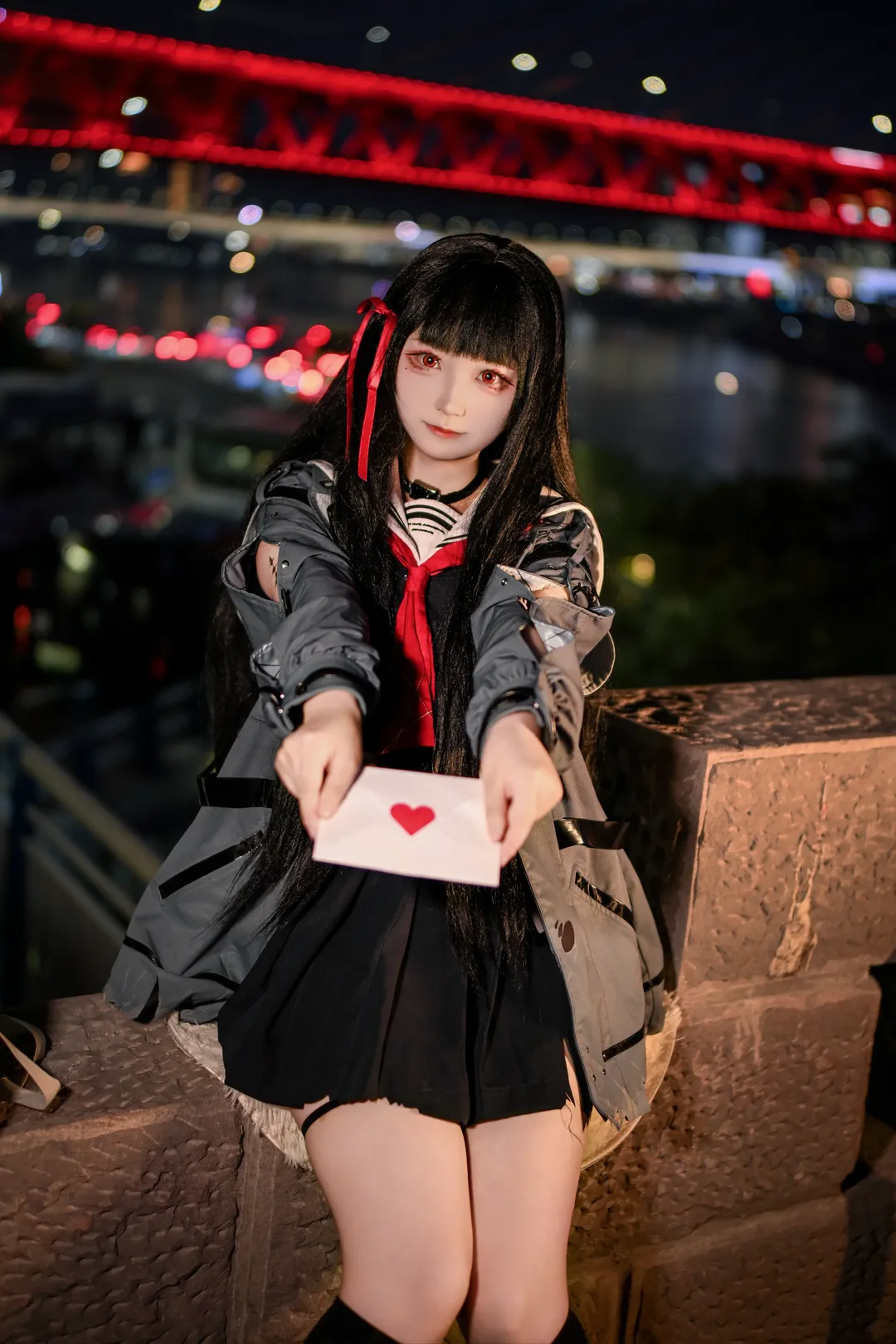 【朽叶千咲cos】鸣潮夜色里的学妹邀约