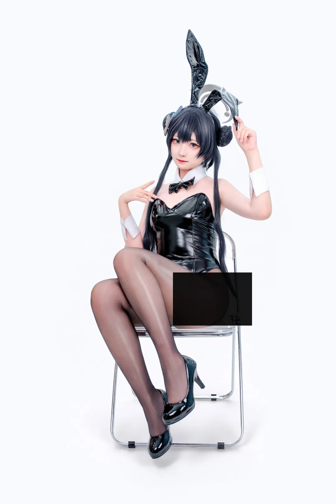 【妃咲cos】蔚蓝档案的兔女郎，漆皮材质的完美还原 - 第 2 张