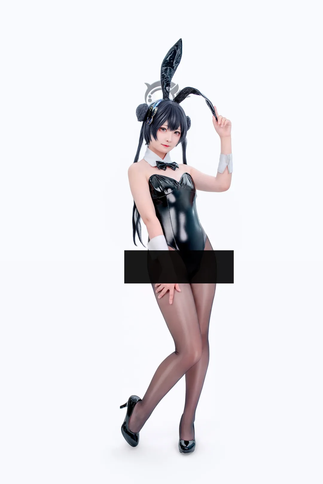 【妃咲cos】蔚蓝档案的兔女郎，漆皮材质的完美还原 - 第 4 张