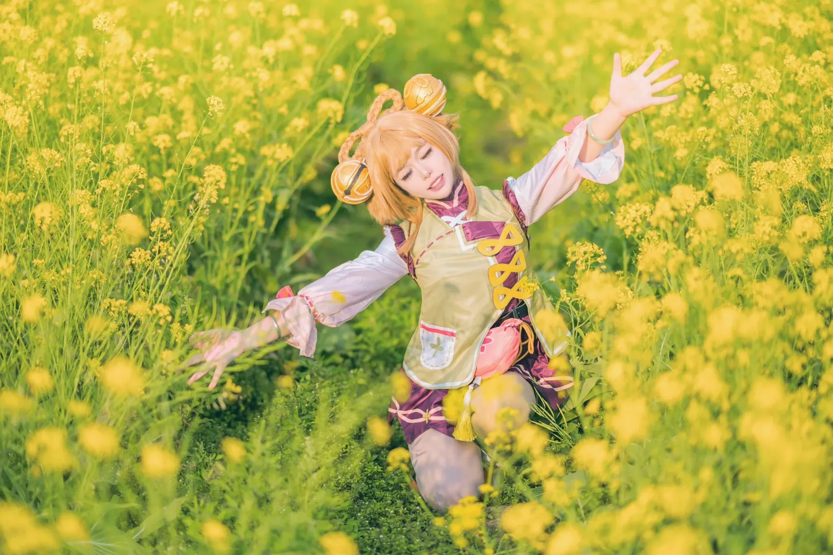 【瑤瑤cos】原神瑤瑤與油菜花田的滿分適配度 - 第 2 張