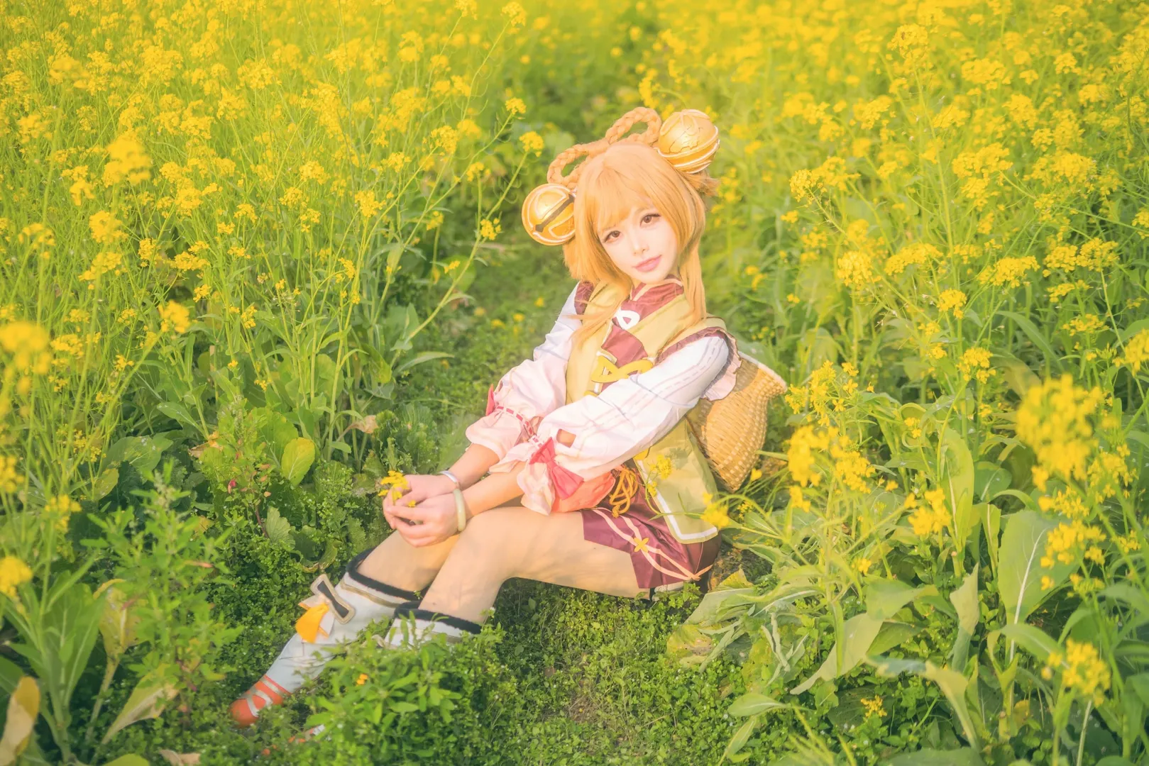 【瑤瑤cos】原神瑤瑤與油菜花田的滿分適配度 - 第 6 張