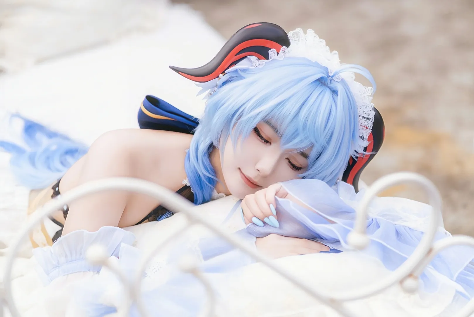 【甘雨cos】原神的王小美，这套慵懒花园正片拍得很过瘾 - 第 5 张