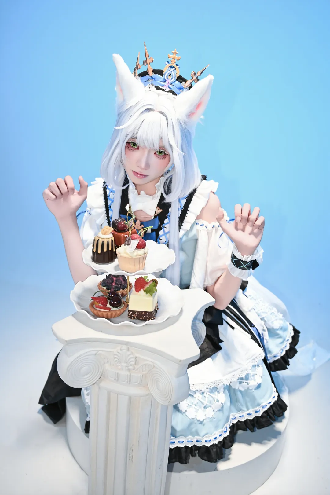 【迷迭香cos】明日方舟轻盈一梦，白棚里的猫耳少女 - 第 5 张