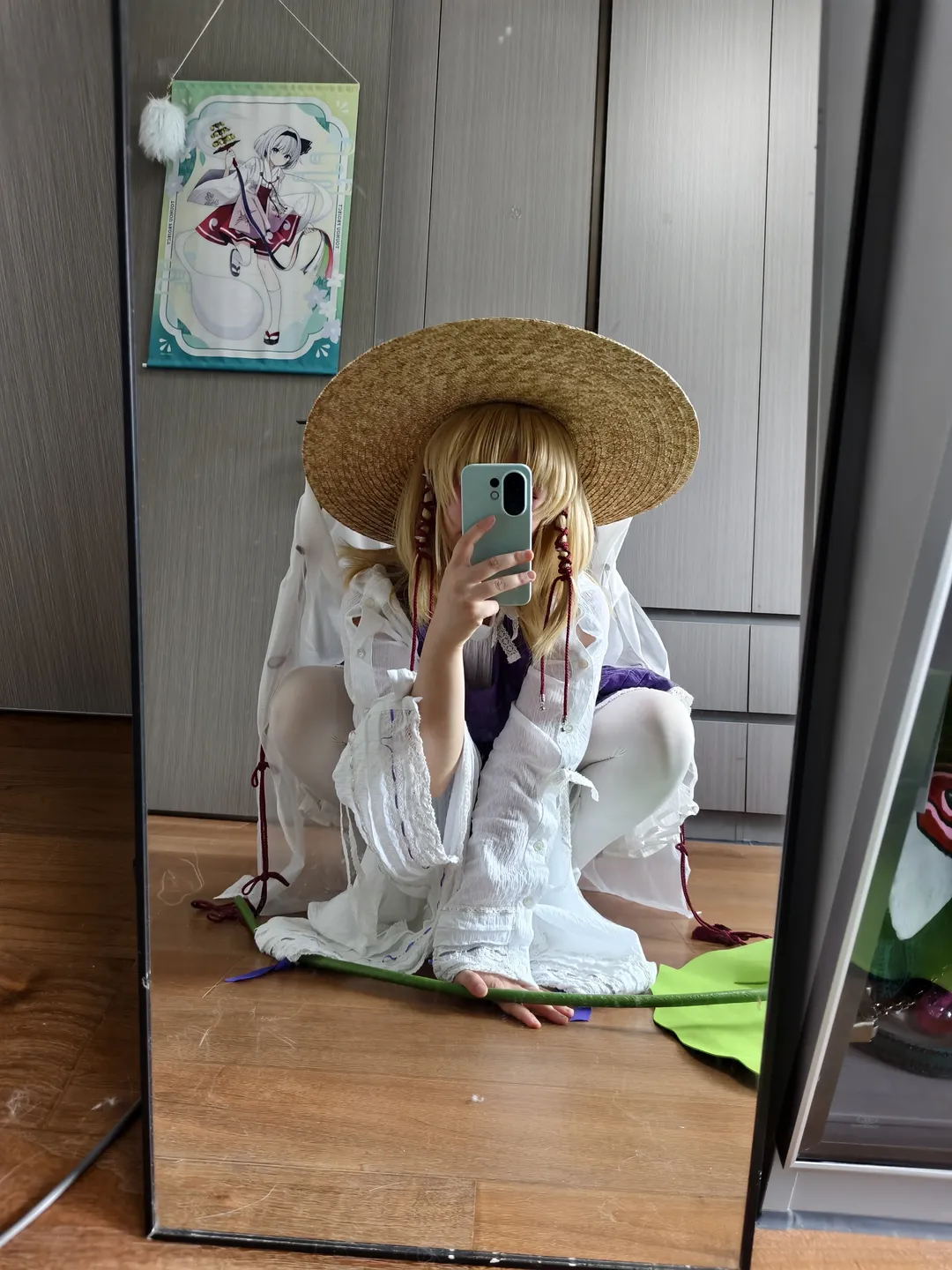 【洩矢诹访子cos】东方project，荷叶草帽的复古搭配 - 第 3 张