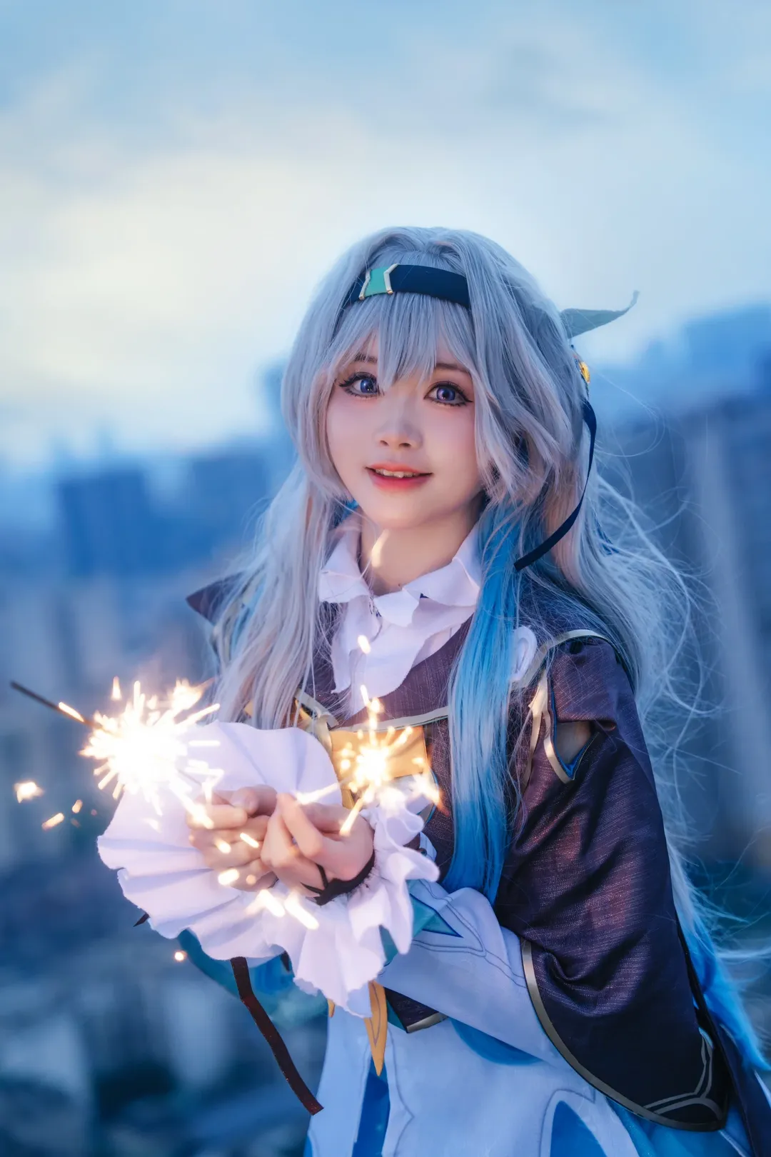 【流萤cos】崩坏星穹铁道天台的暮光与仙女棒正片 - 第 2 张
