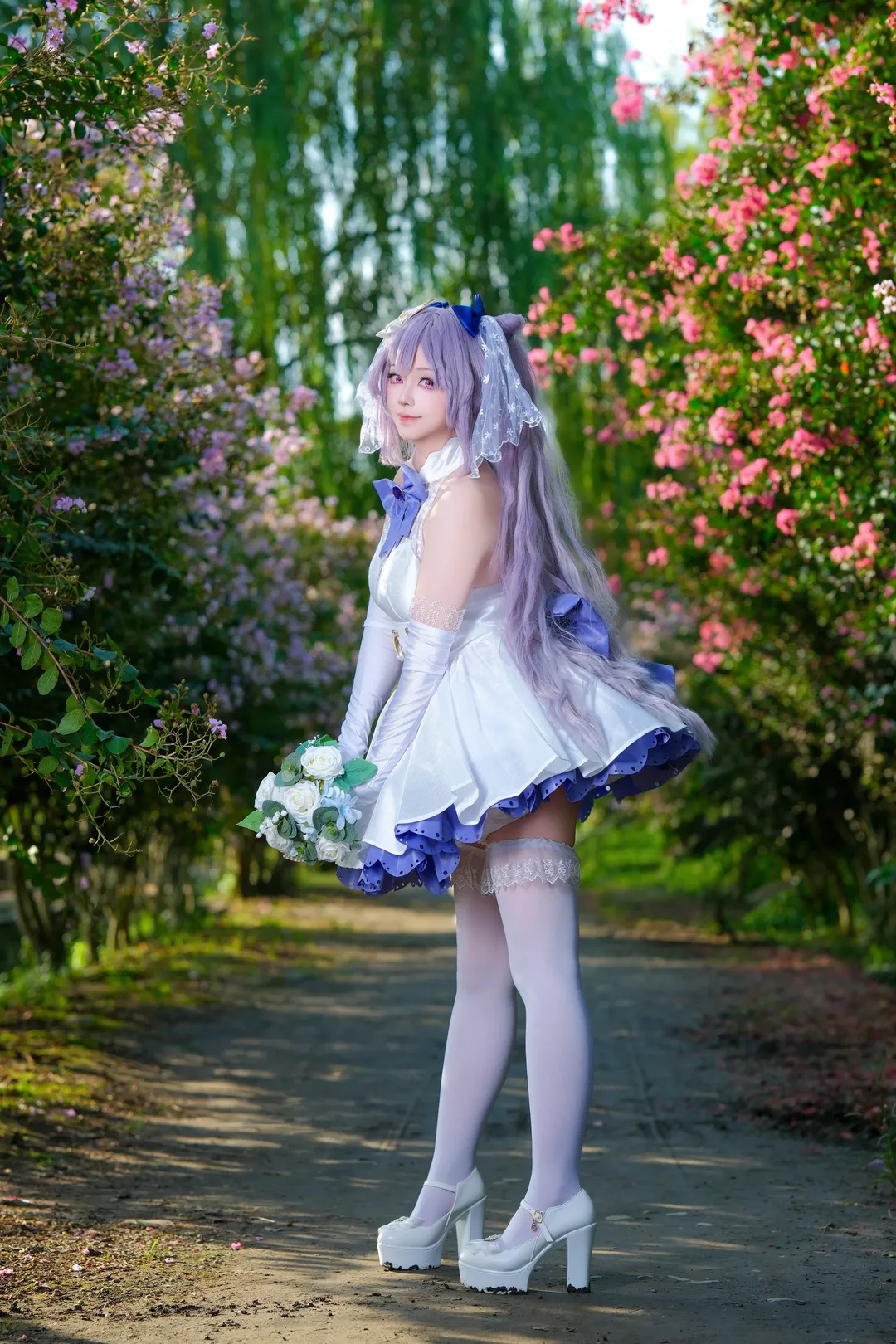 【刻晴花嫁cos】原神刻晴花嫁外景，成都冬日里的自然记录 - 第 2 张
