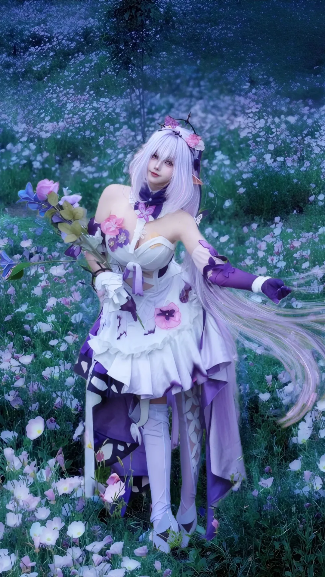【遐蝶cos】崩坏星穹铁道，蓝调花海中的精灵时刻 - 第 3 张