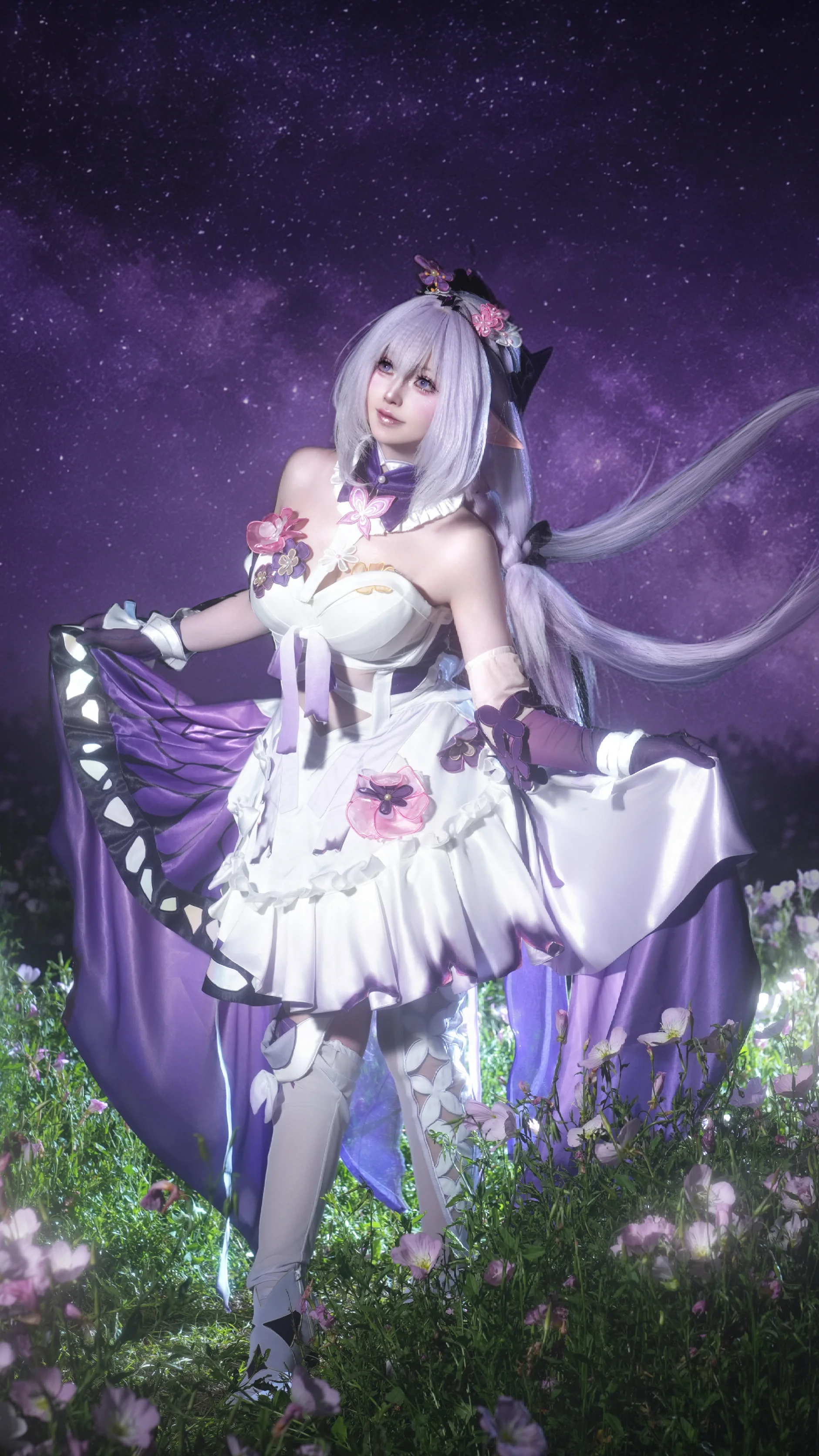 【遐蝶cos】在崩坏星穹铁道里拍到了最美的星空花海 - 第 2 张