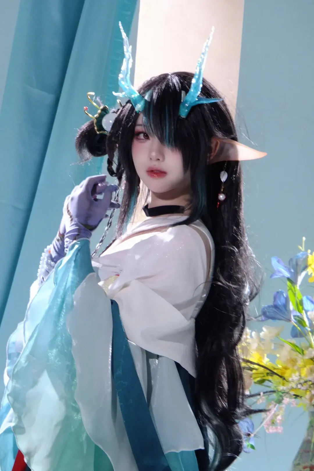 【シーコスプレ】『アークナイツ』青玉硯、ただ静かにあなたを見つめて - 3 枚目