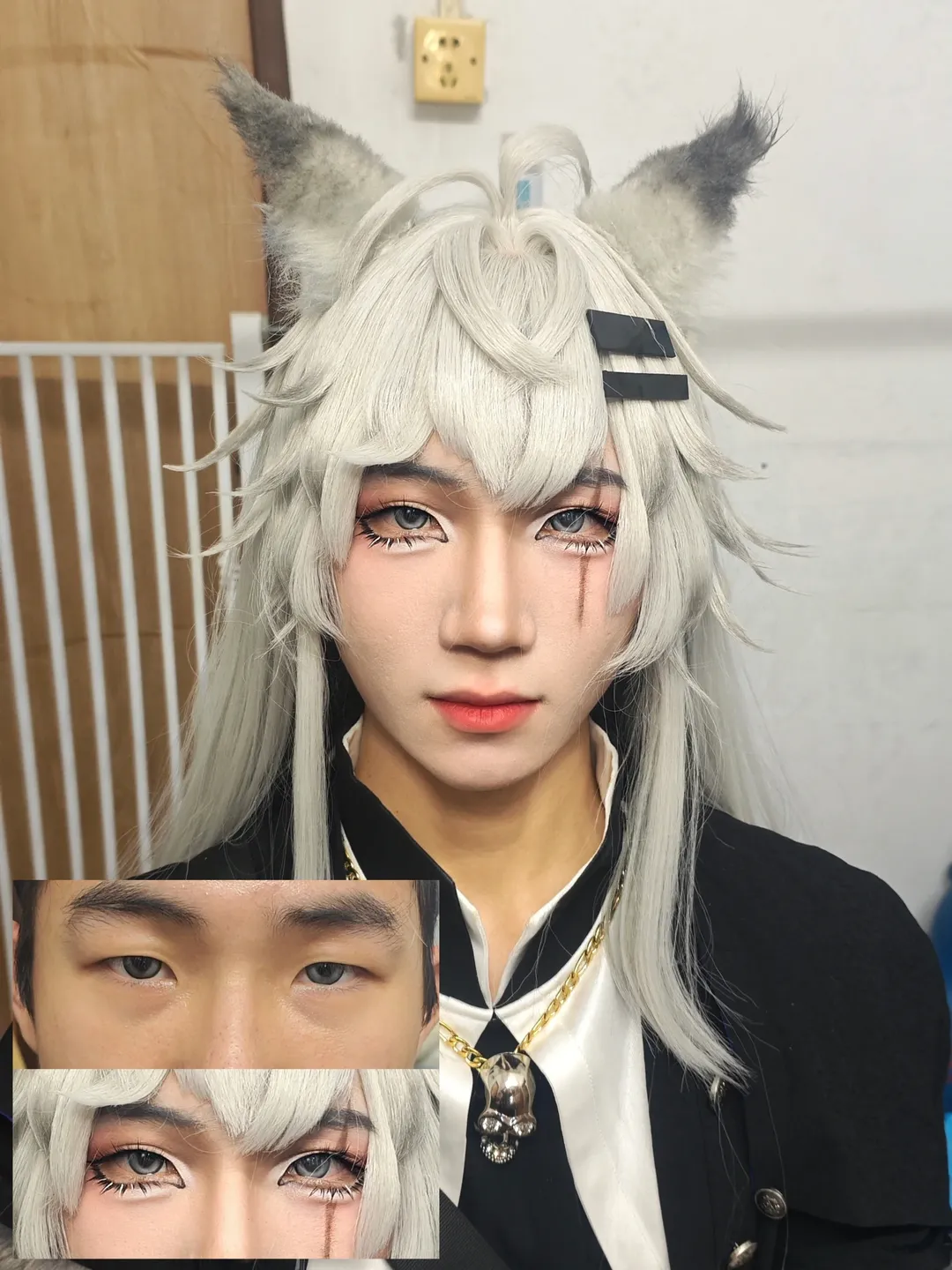【拉普兰德cos】明日方舟野兽系狐狸眼妆，男孩子也可以很帅气 - 第 1 张