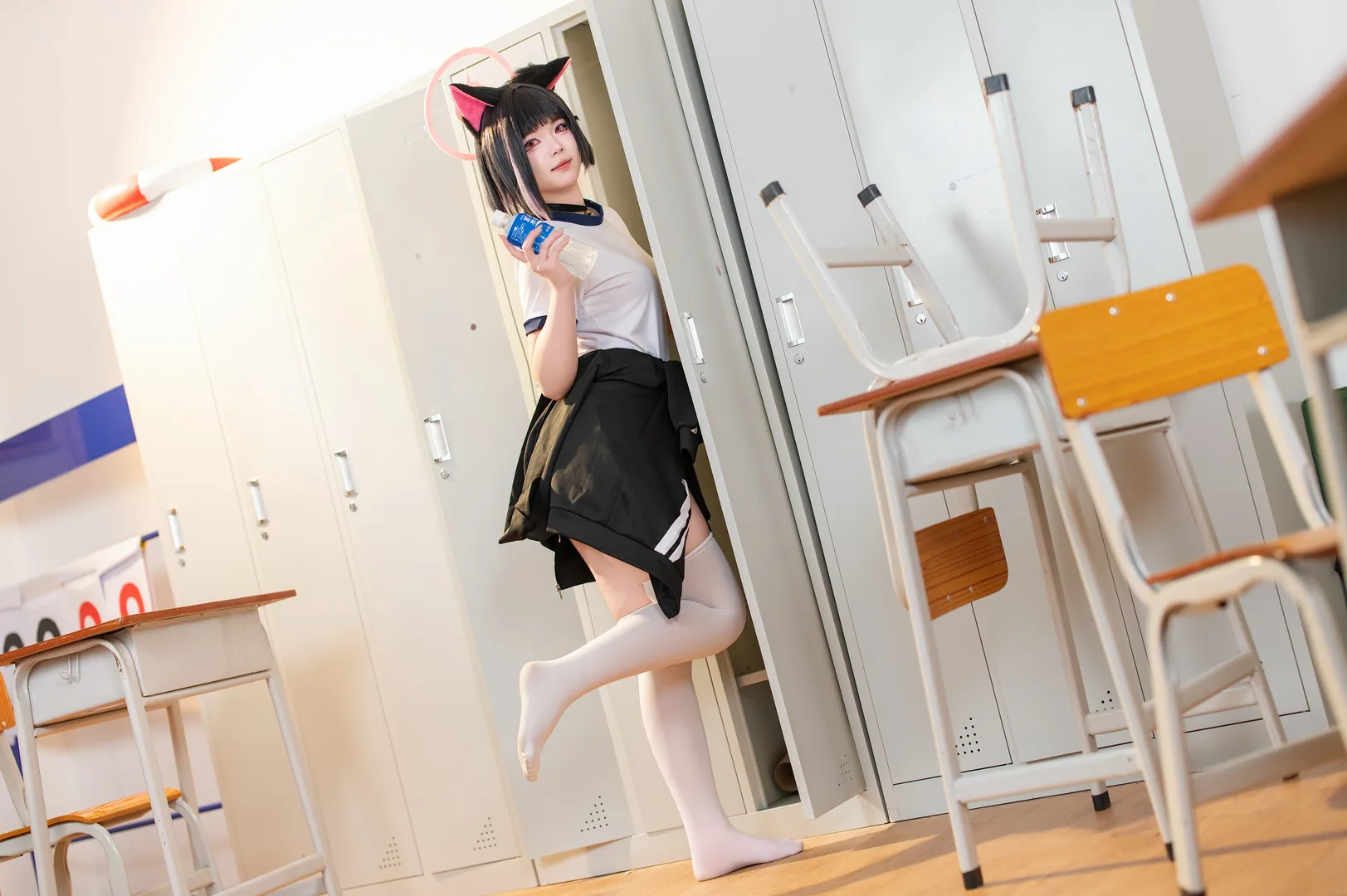 【杏山和纱cos】蔚蓝档案体操服，校园里的运动气息 - 第 3 张