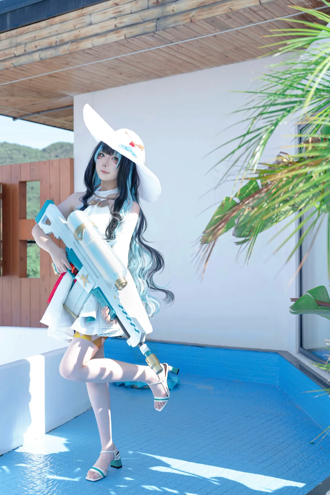 【特諾奇蒂特蘭cos】Fate/Grand Order雨神，過曝藍白水槍的夏日分享