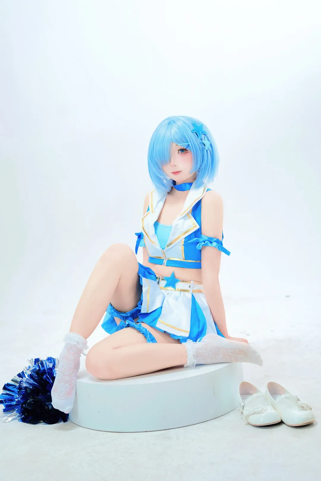 【蕾姆cos】從零開始的異世界生活，藍白啦啦隊服出片 - 第 1 張