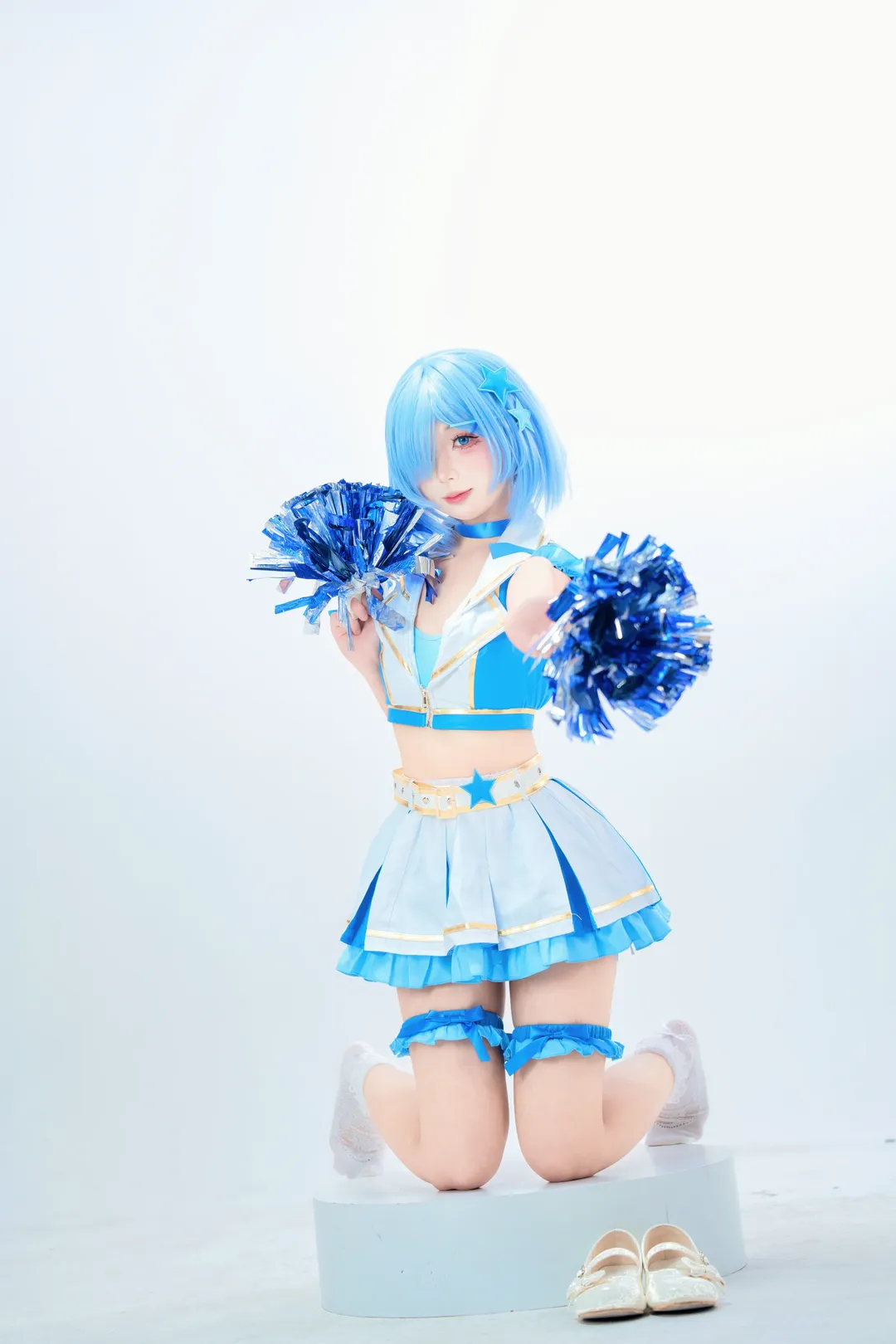 【蕾姆cos】從零開始的異世界生活，藍白啦啦隊服出片 - 第 2 張