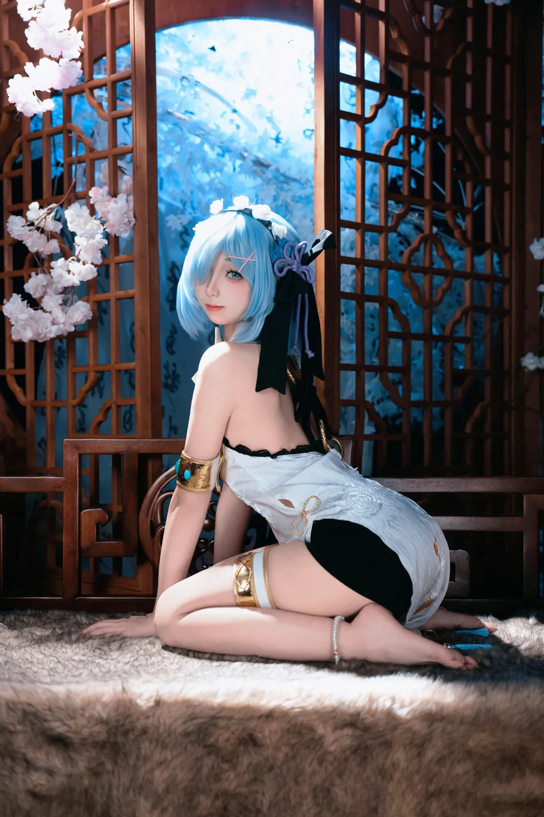【蕾姆cos】从零开始的异世界生活，国风旗袍的独特演绎 - 第 1 张