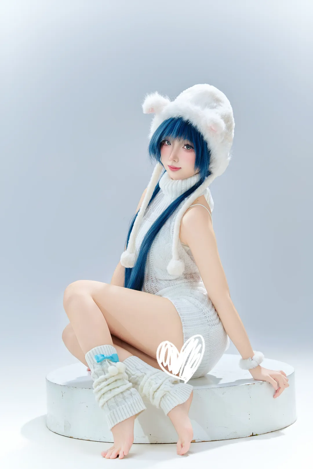 【妃咲cos】碧蓝档案的纯白绒系少女