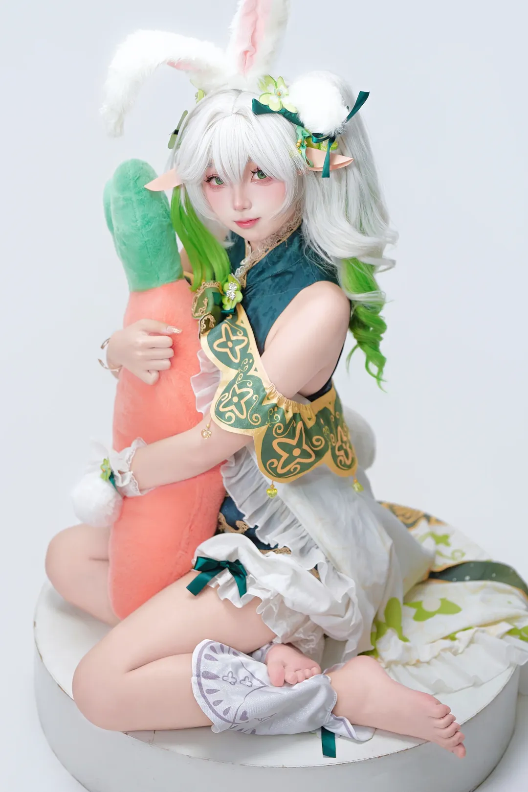 【纳西妲cos】原神草神，软萌兔耳装扮