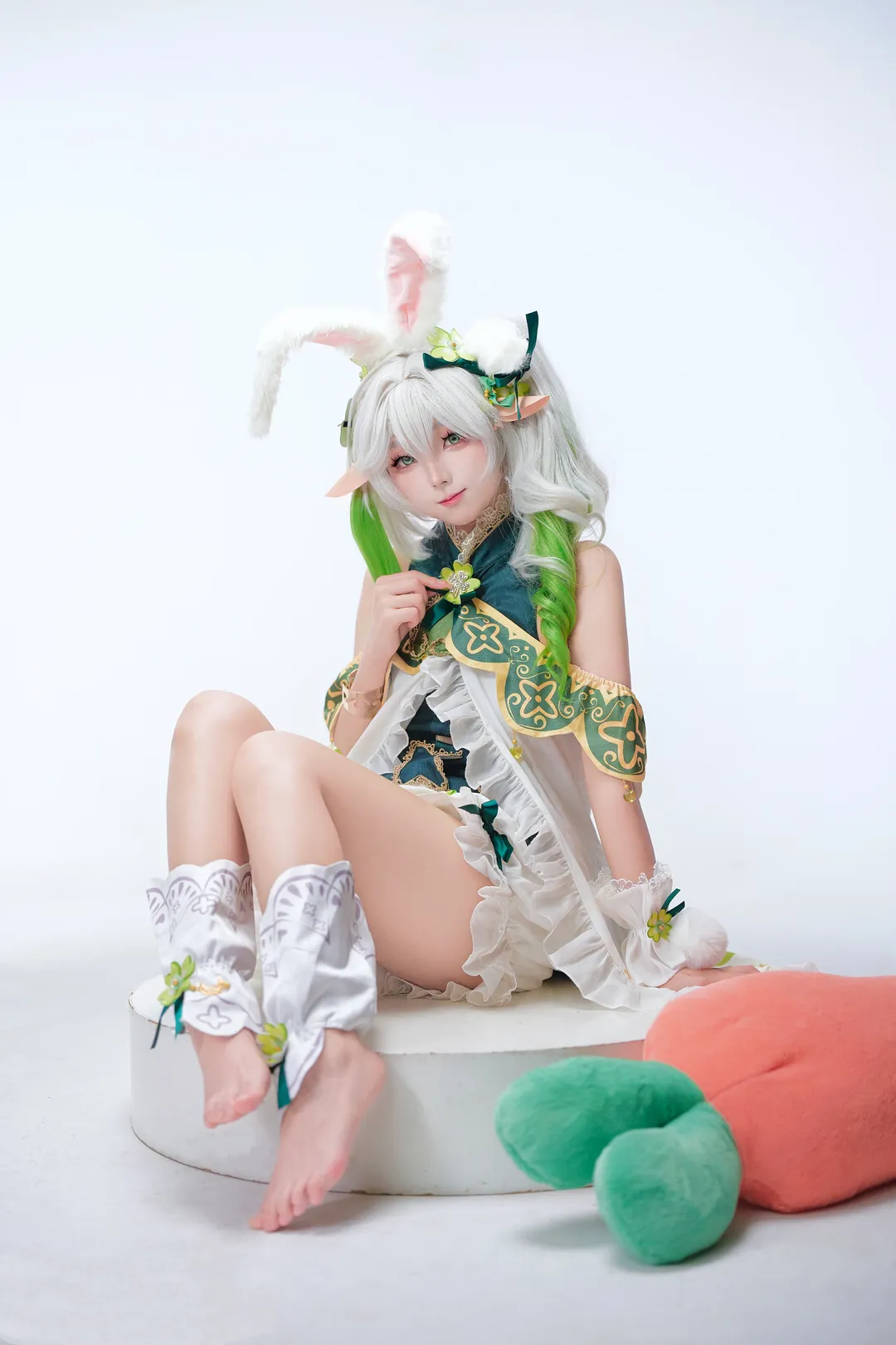 【纳西妲cos】原神草神花神的白绿影像