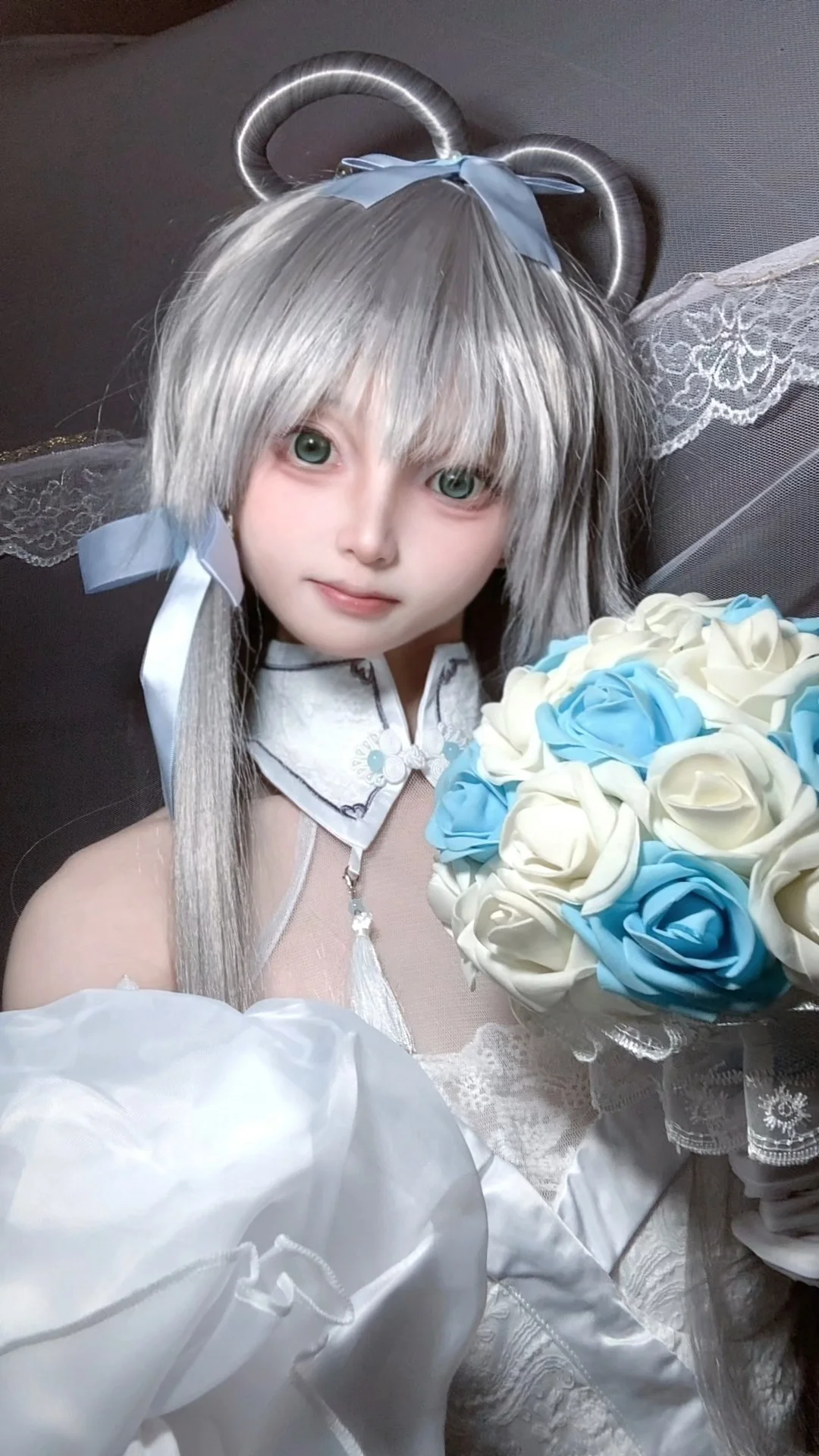 【洛天依cos】蓝白花束与银发少女的私影记录 - 第 2 张