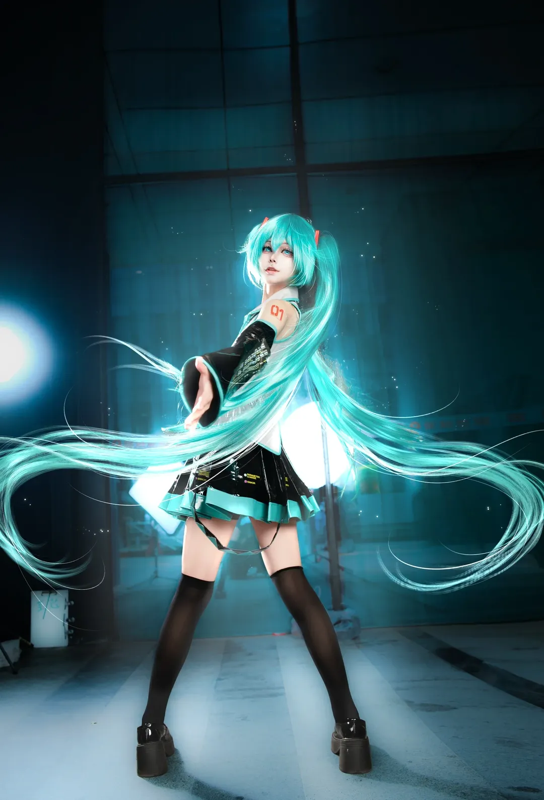【初音未来cos】初音未来的经典造型还原，广州五一萤火虫漫展返图