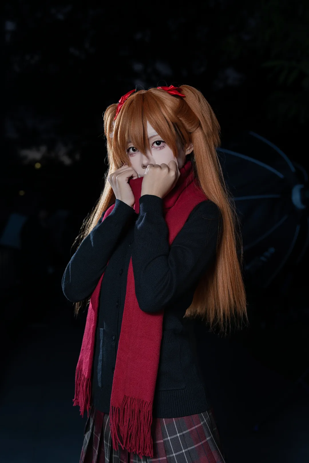 【明日香cos】夜访动漫星城拍红围巾 - 第 10 张