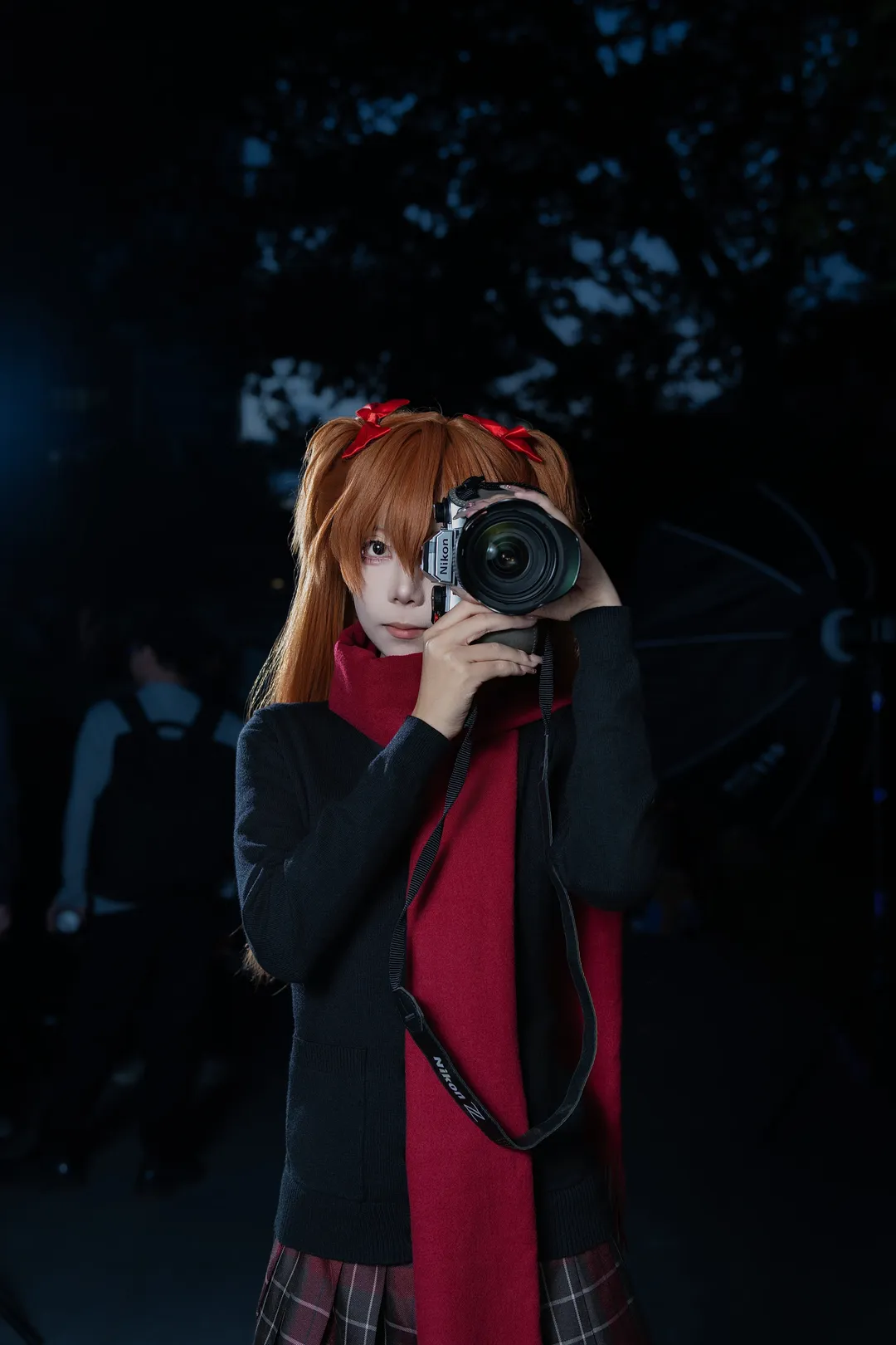 【明日香cos】夜访动漫星城拍红围巾 - 第 7 张