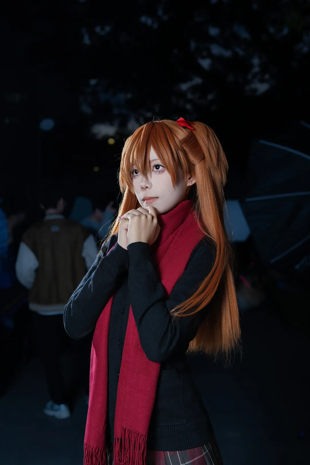 【明日香cos】夜访动漫星城拍红围巾 - 第 9 张