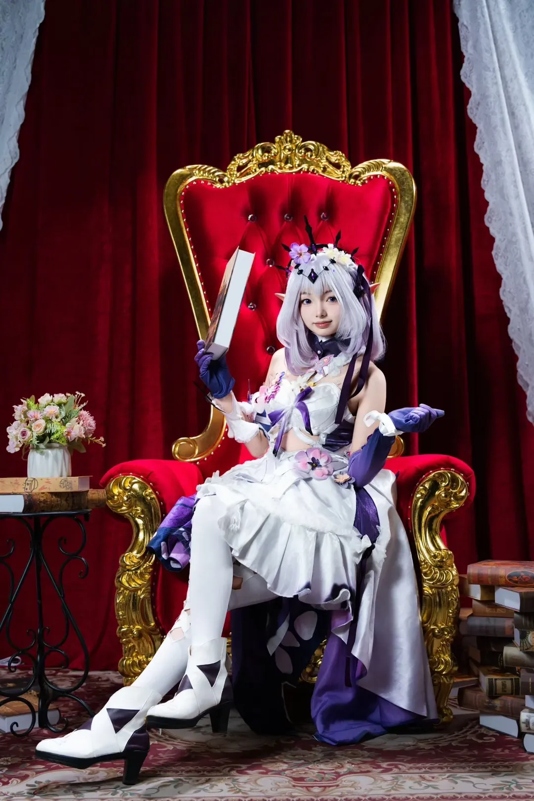 【崩坏星穹铁道cos】红丝绒幕布下的精灵风妆造与白袜穿搭