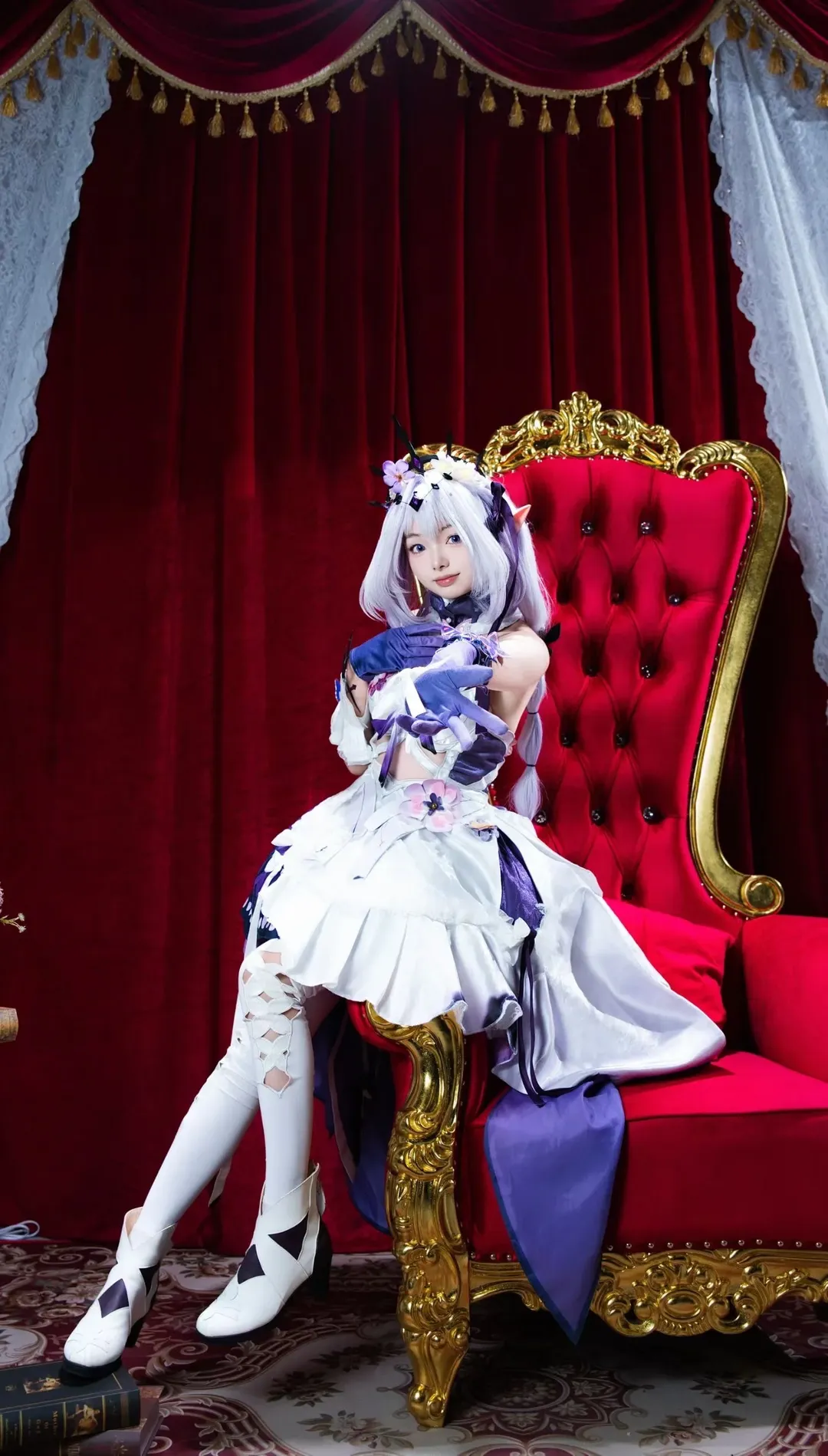 【崩坏星穹铁道cos】红丝绒幕布下的精灵风妆造与白袜穿搭 - 第 3 张