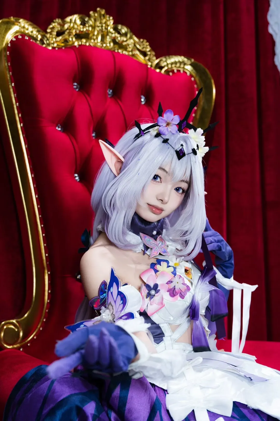 【崩坏星穹铁道cos】红丝绒幕布下的精灵风妆造与白袜穿搭 - 第 4 张