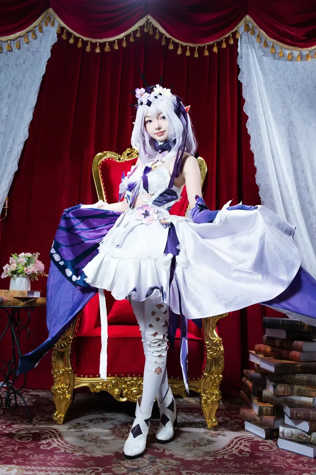 【崩坏星穹铁道cos】红丝绒幕布下的精灵风妆造与白袜穿搭 - 第 8 张